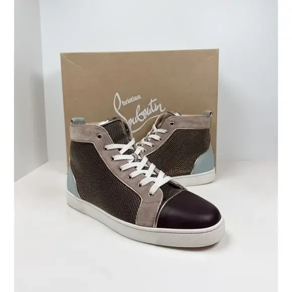 Size 9.5US - Christian Louboutin Multicolor High Top Sneakers Retail $1K!